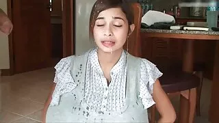 Hot brunette remaja nggawe video krasan